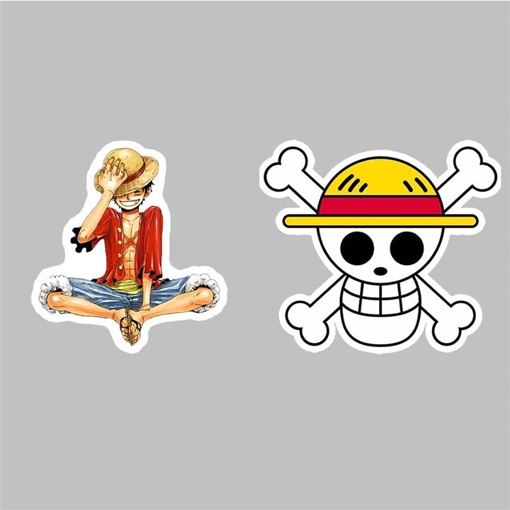 استیکر لپ تاپ کارنیکا طرح انیمه وان پیس لوفی مدل Luffy One Piece Anime-2222282  مجموعه 2 عددی